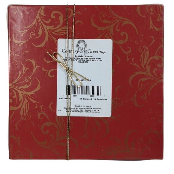 Century Greetings Holiday Christmas 18 Cards Envelopes Masterpiece Studios USA - Picture 2 of 3